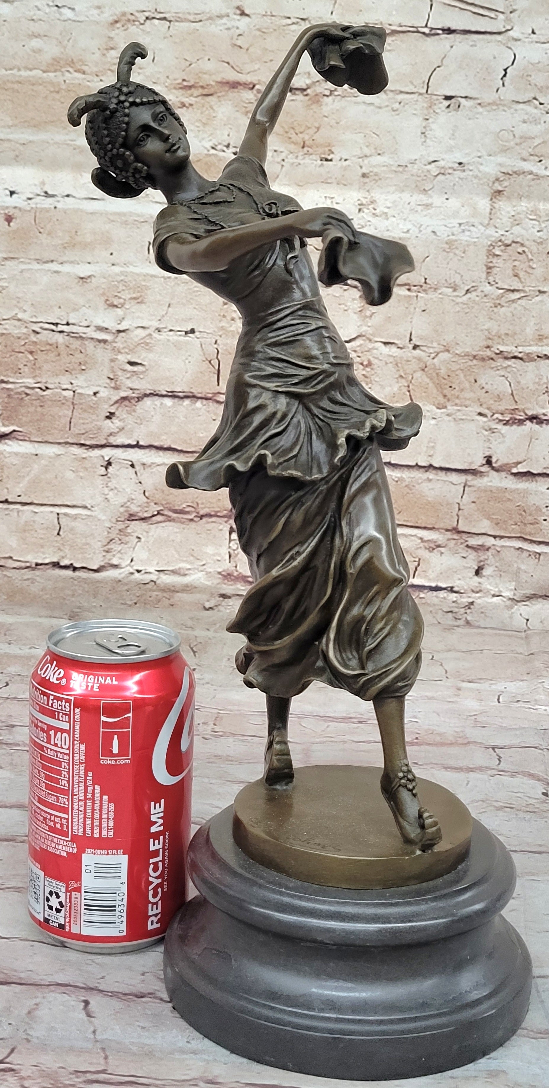 Art Deco Bronze Dancer by Colinet on Marble Base