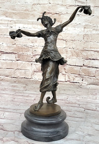 Art Deco Bronze Dancer by Colinet on Marble Base