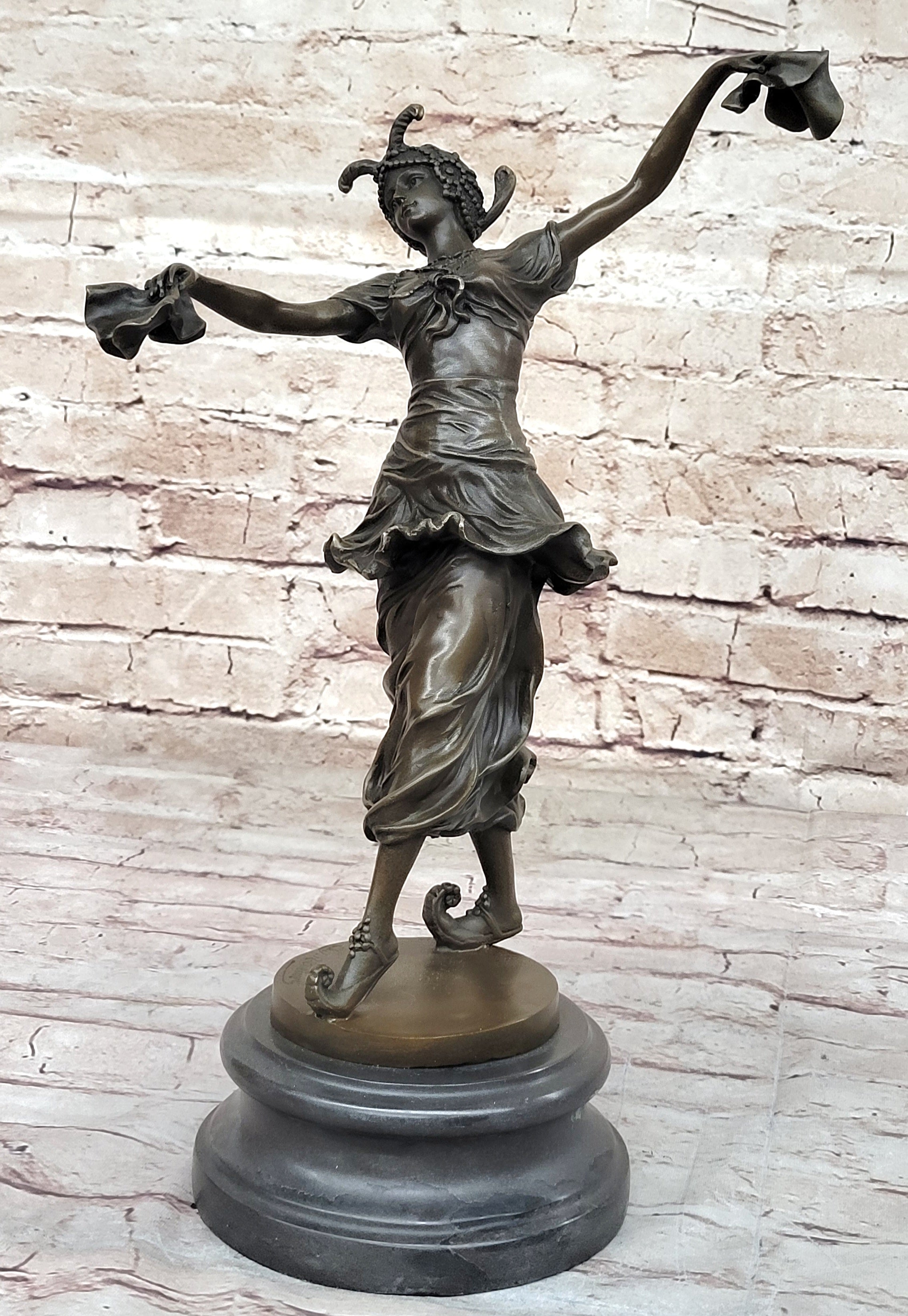 Art Deco Bronze Dancer by Colinet on Marble Base
