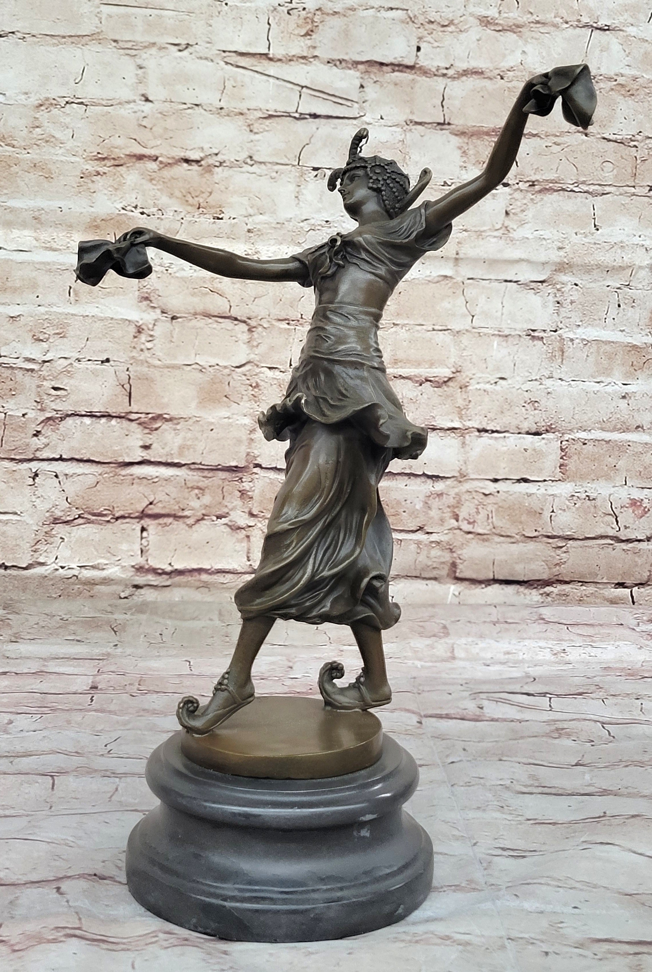 Art Deco Bronze Dancer by Colinet on Marble Base
