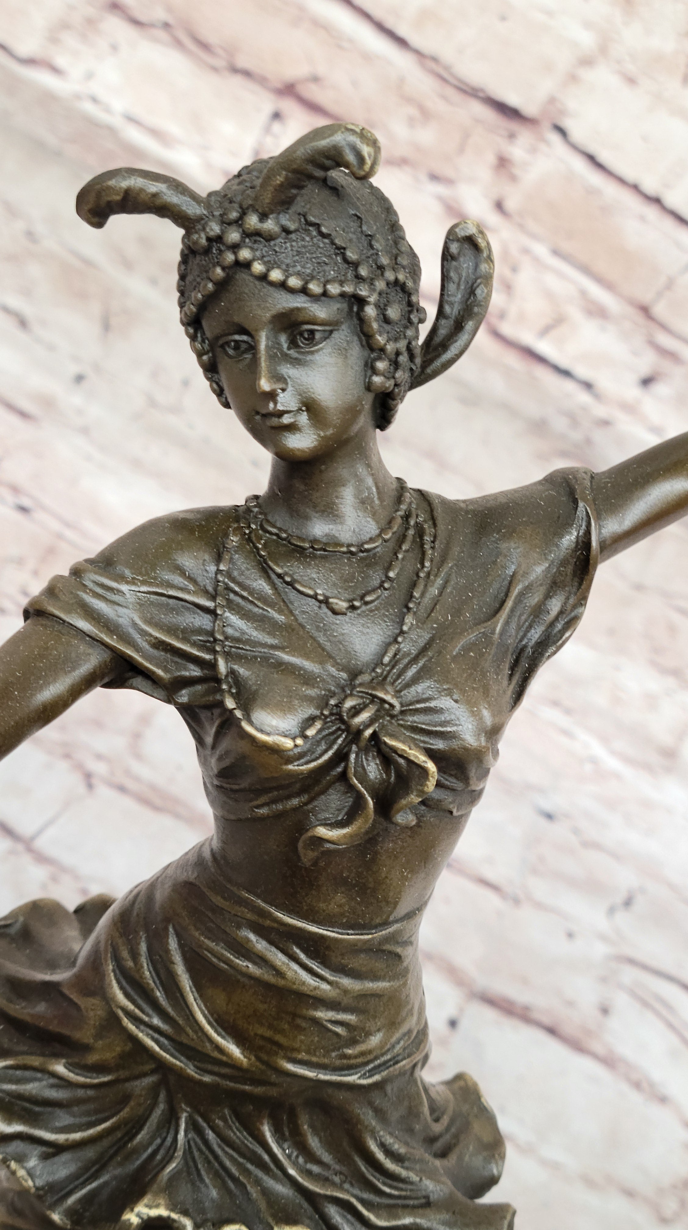 Art Deco Bronze Dancer by Colinet on Marble Base