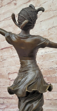 Art Deco Bronze Dancer by Colinet on Marble Base