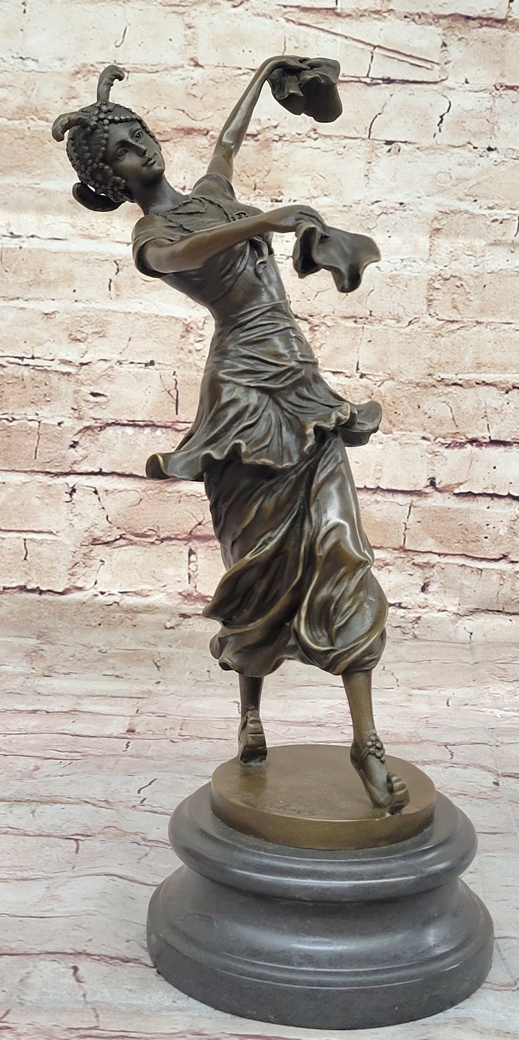 Art Deco Bronze Dancer by Colinet on Marble Base