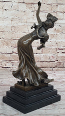 Spanish Flamenco Dancer - Bronze Sculpture on Marble Base