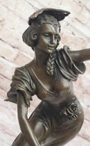 Spanish Flamenco Dancer - Bronze Sculpture on Marble Base