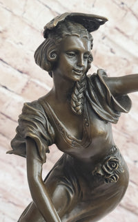 Spanish Flamenco Dancer - Bronze Sculpture on Marble Base