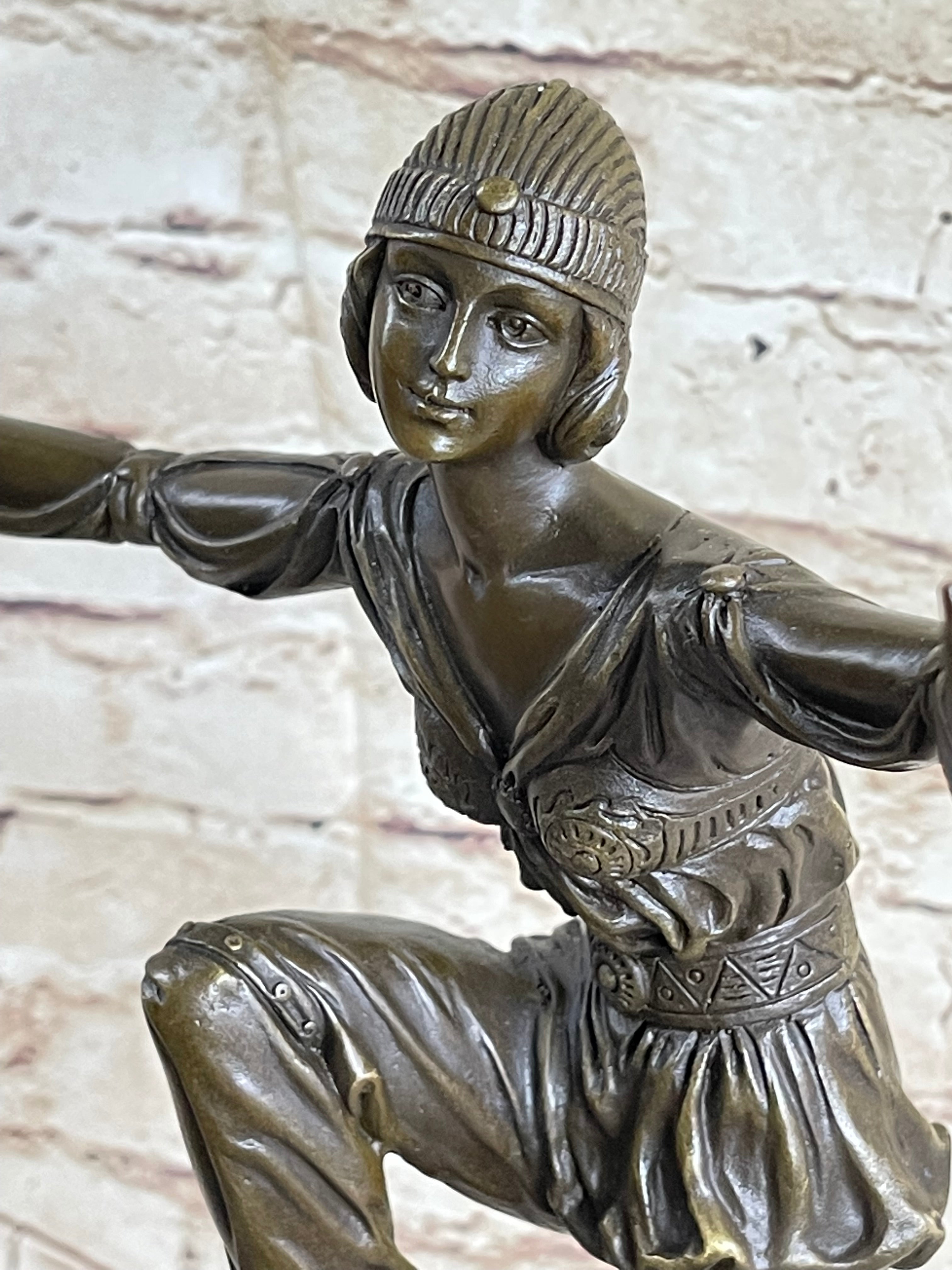 French Gypsy Dancer by Laurel Bronze Sculpture Art Nouveau