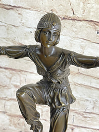 French Gypsy Dancer by Laurel Bronze Sculpture Art Nouveau