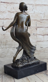 Nude Dancer by French Artist  Joe Descomps Bronze Masterpiece Museum Quality Work