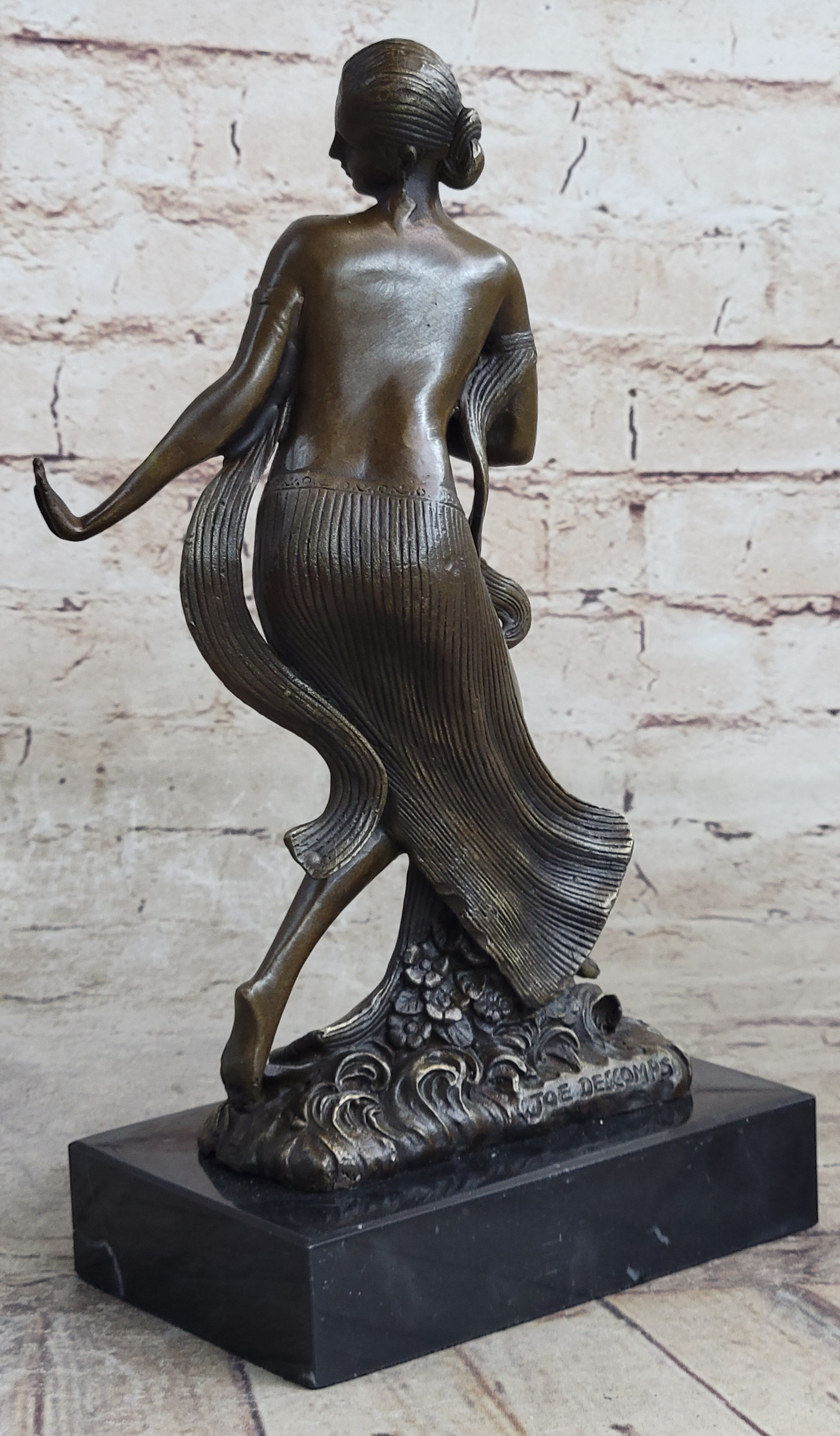 Nude Dancer by French Artist  Joe Descomps Bronze Masterpiece Museum Quality Work