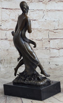 Nude Dancer by French Artist  Joe Descomps Bronze Masterpiece Museum Quality Work
