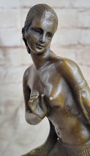 Nude Dancer by French Artist  Joe Descomps Bronze Masterpiece Museum Quality Work