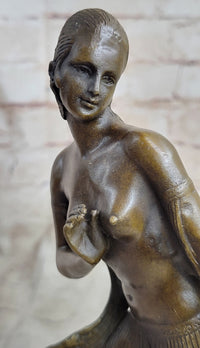 Nude Dancer by French Artist  Joe Descomps Bronze Masterpiece Museum Quality Work