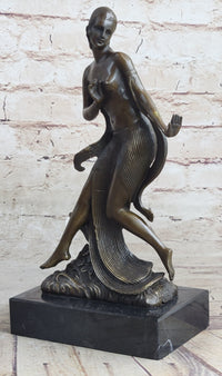 Nude Dancer by French Artist  Joe Descomps Bronze Masterpiece Museum Quality Work