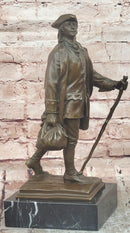 Large Young Benjamin Franklin Genuine Bronze Sculpture by Milo Figurine Figure