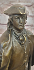 Large Young Benjamin Franklin Genuine Bronze Sculpture by Milo Figurine Figure