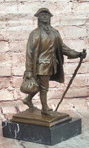 Large Young Benjamin Franklin Genuine Bronze Sculpture by Milo Figurine Figure