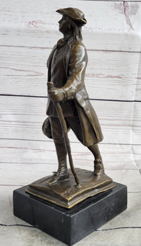 Benjamin Franklin Walking Stick UPENN Bronze Sculpture 10" x 4"