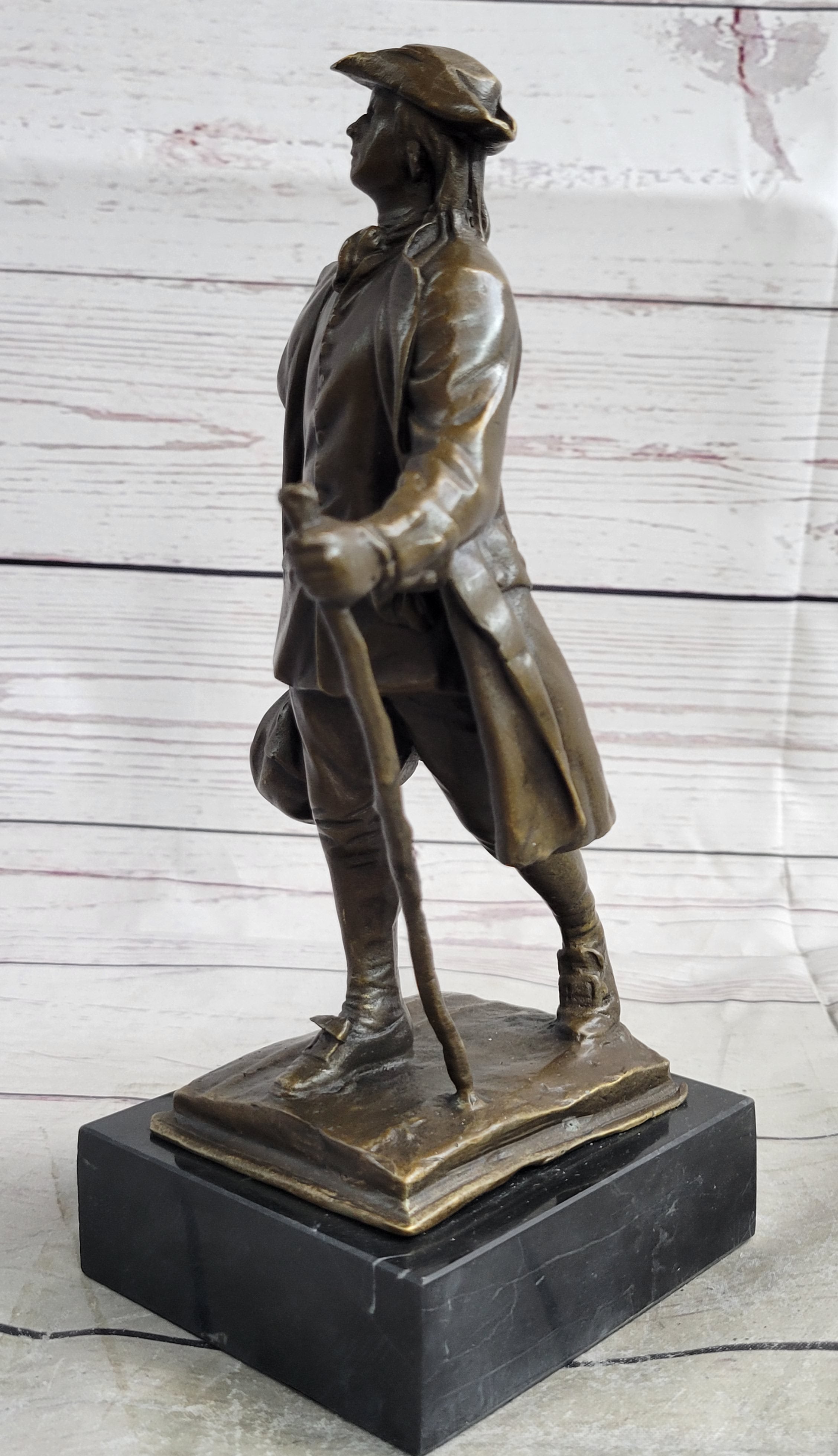 Benjamin Franklin Walking Stick UPENN Bronze Sculpture 10" x 4"