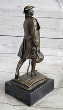 Benjamin Franklin Walking Stick UPENN Bronze Sculpture 10" x 4"