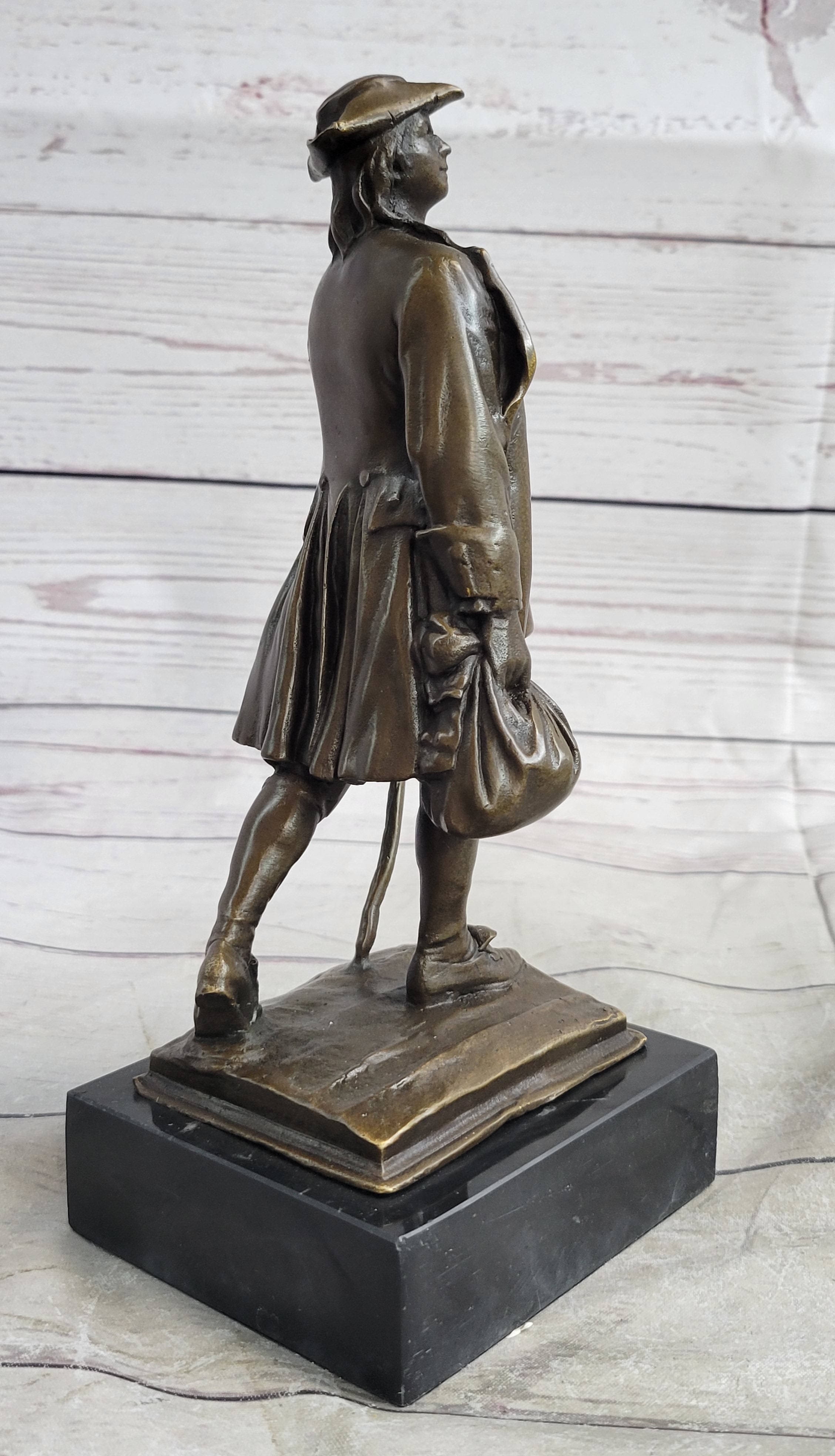 Benjamin Franklin Walking Stick UPENN Bronze Sculpture 10" x 4"