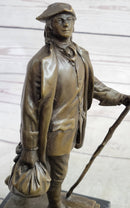 Benjamin Franklin Walking Stick UPENN Bronze Sculpture 10" x 4"