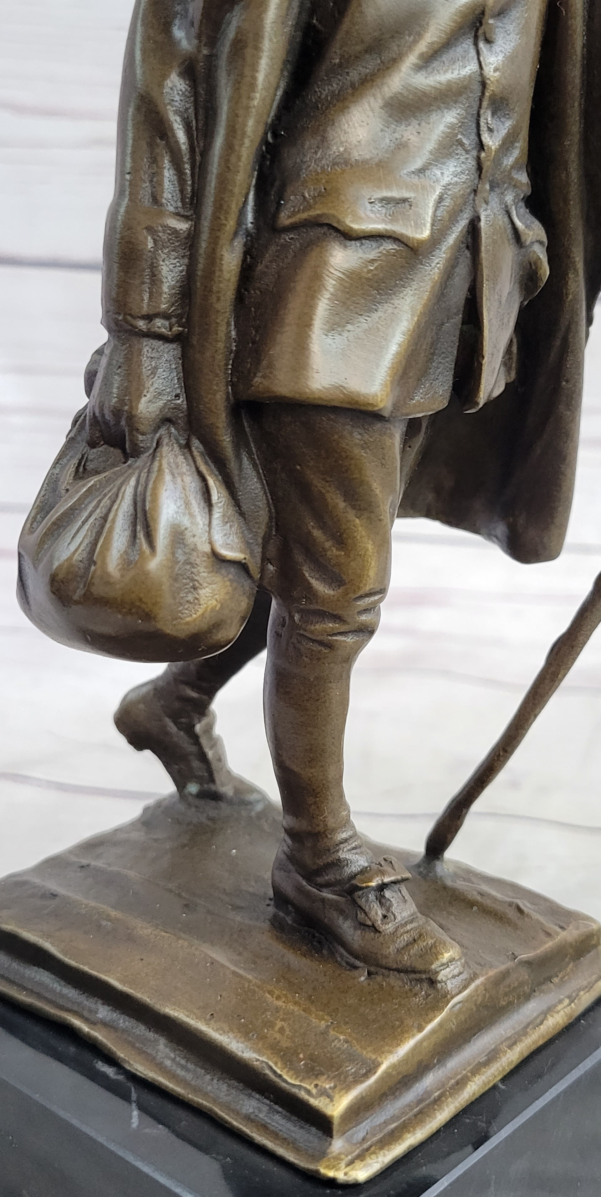Benjamin Franklin Walking Stick UPENN Bronze Sculpture 10" x 4"