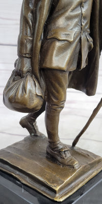 Benjamin Franklin Walking Stick UPENN Bronze Sculpture 10" x 4"