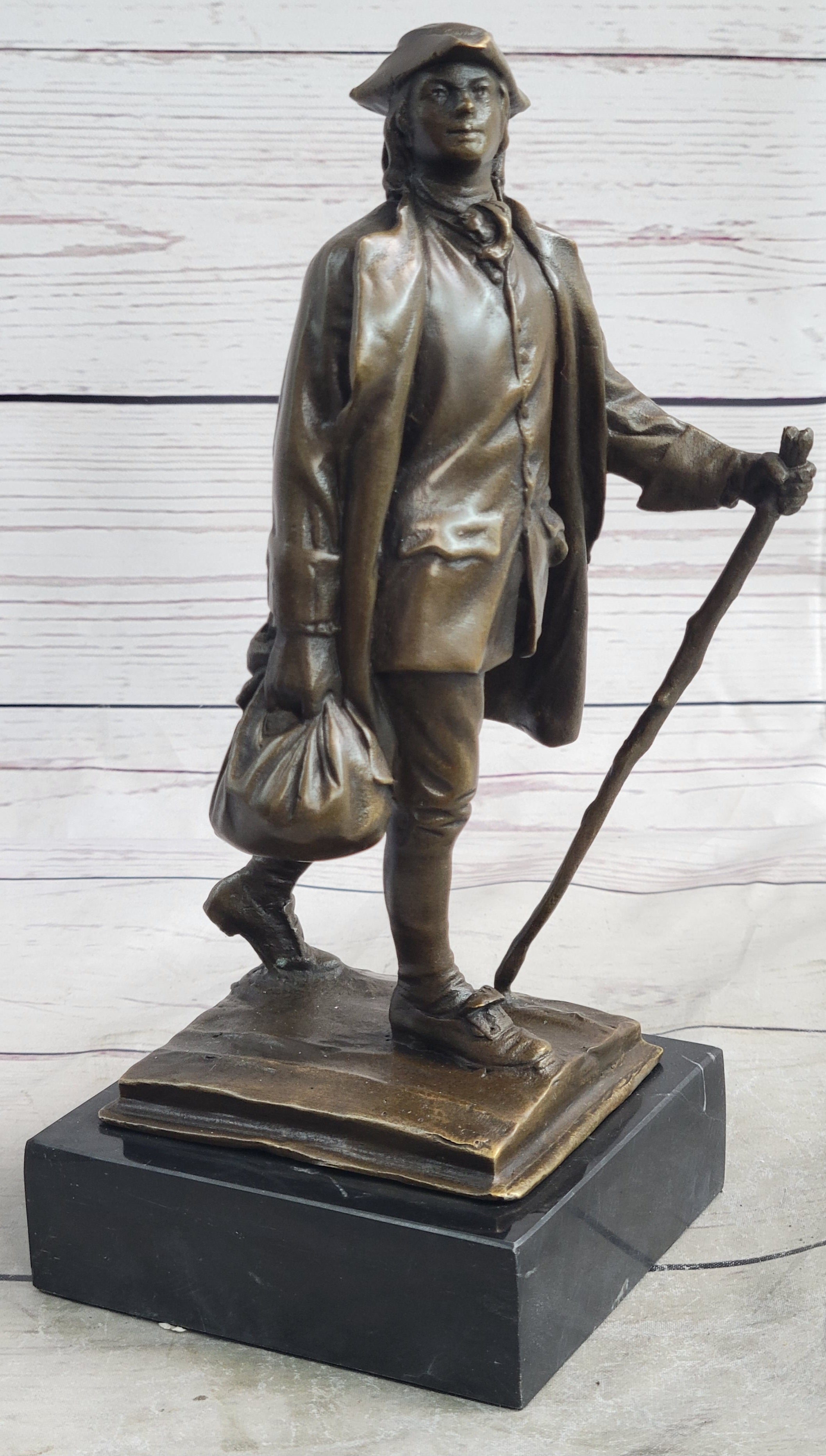Benjamin Franklin Walking Stick UPENN Bronze Sculpture 10" x 4"