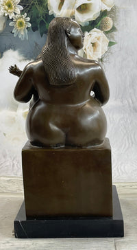 Large Botero Bronze Mother with Child Nudes Sculpture Figure NR