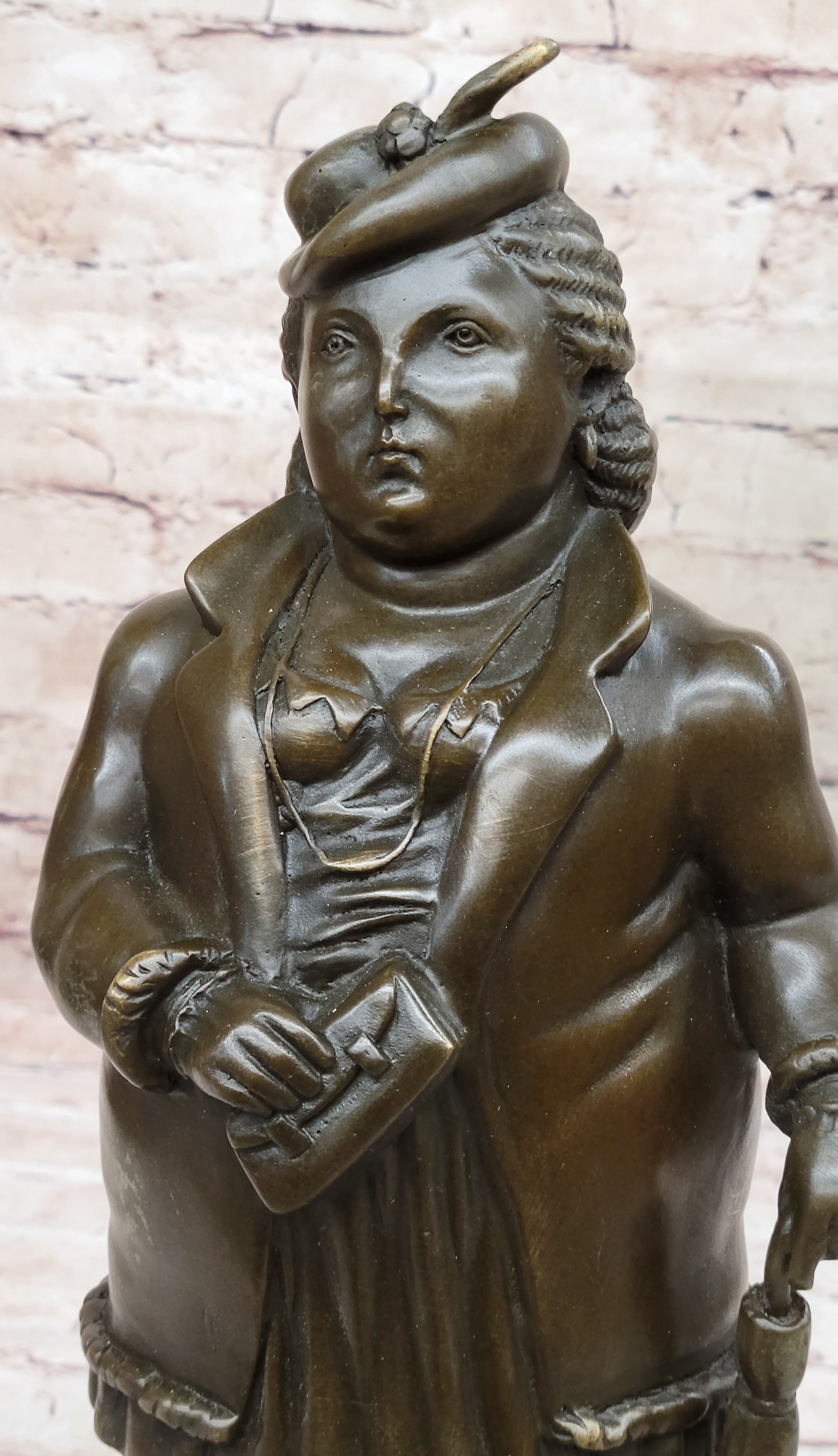 Woman with Umbrella Abstract Bronze Sculpture Fernando Botero