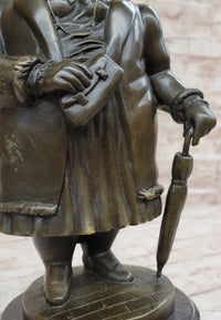 Woman with Umbrella Abstract Bronze Sculpture Fernando Botero