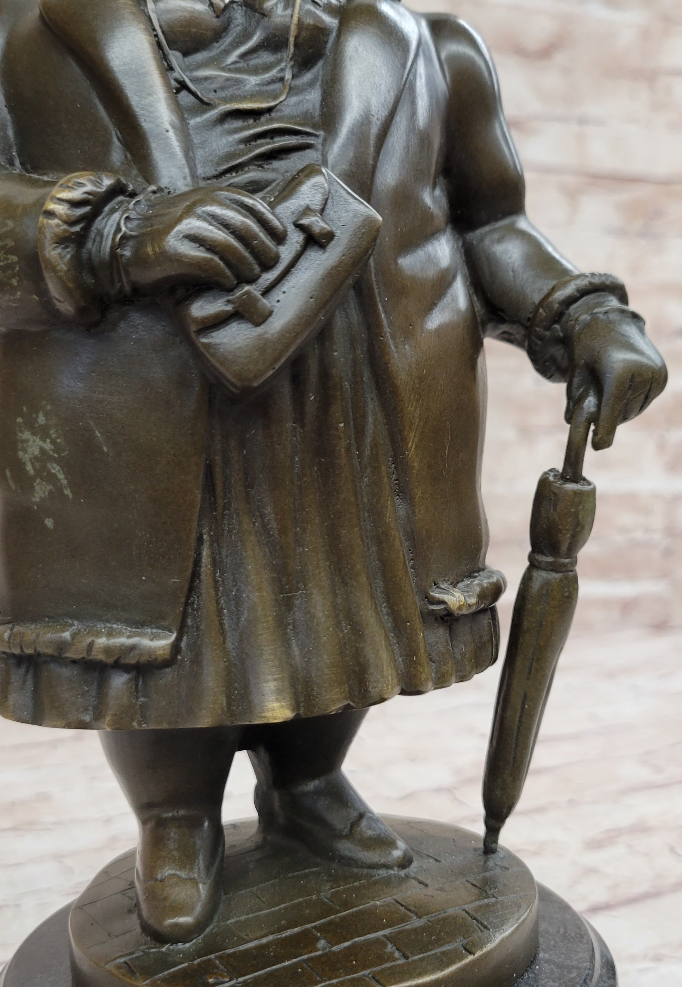 Woman with Umbrella Abstract Bronze Sculpture Fernando Botero