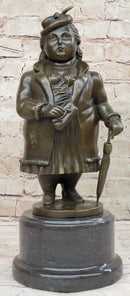 Woman with Umbrella Abstract Bronze Sculpture Fernando Botero