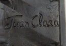 Signed Art Nouveau Bronze Figure Juan Clara Child on a Stool Hand Made Artwork