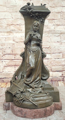 A Maiden Holding a Flower 'Souvenir' by Charles Gounod Bronze