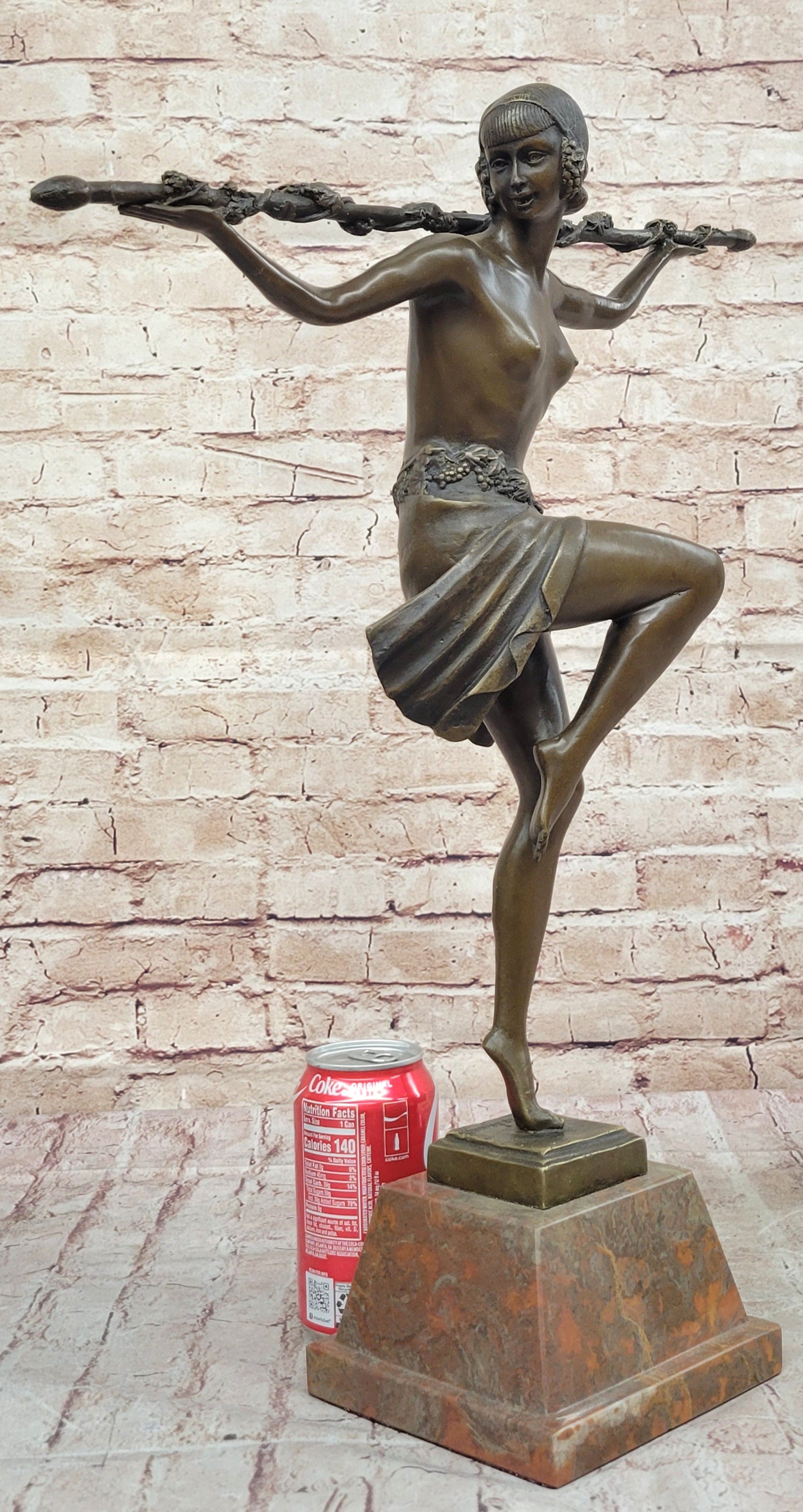 Dancer of Thyrsus by Pierre Le Faguays - Art Deco Bronze