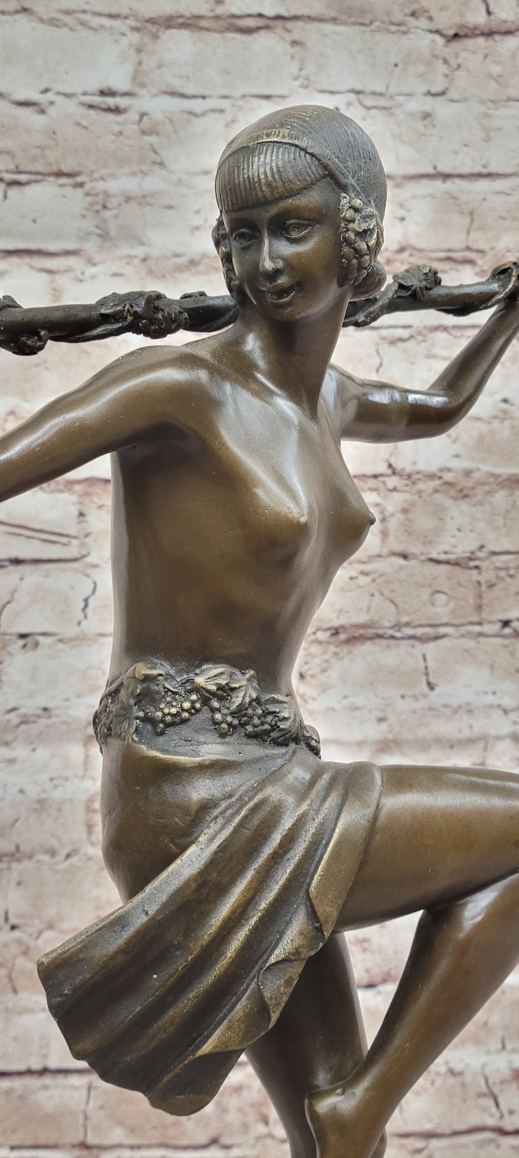 Dancer of Thyrsus by Pierre Le Faguays - Art Deco Bronze