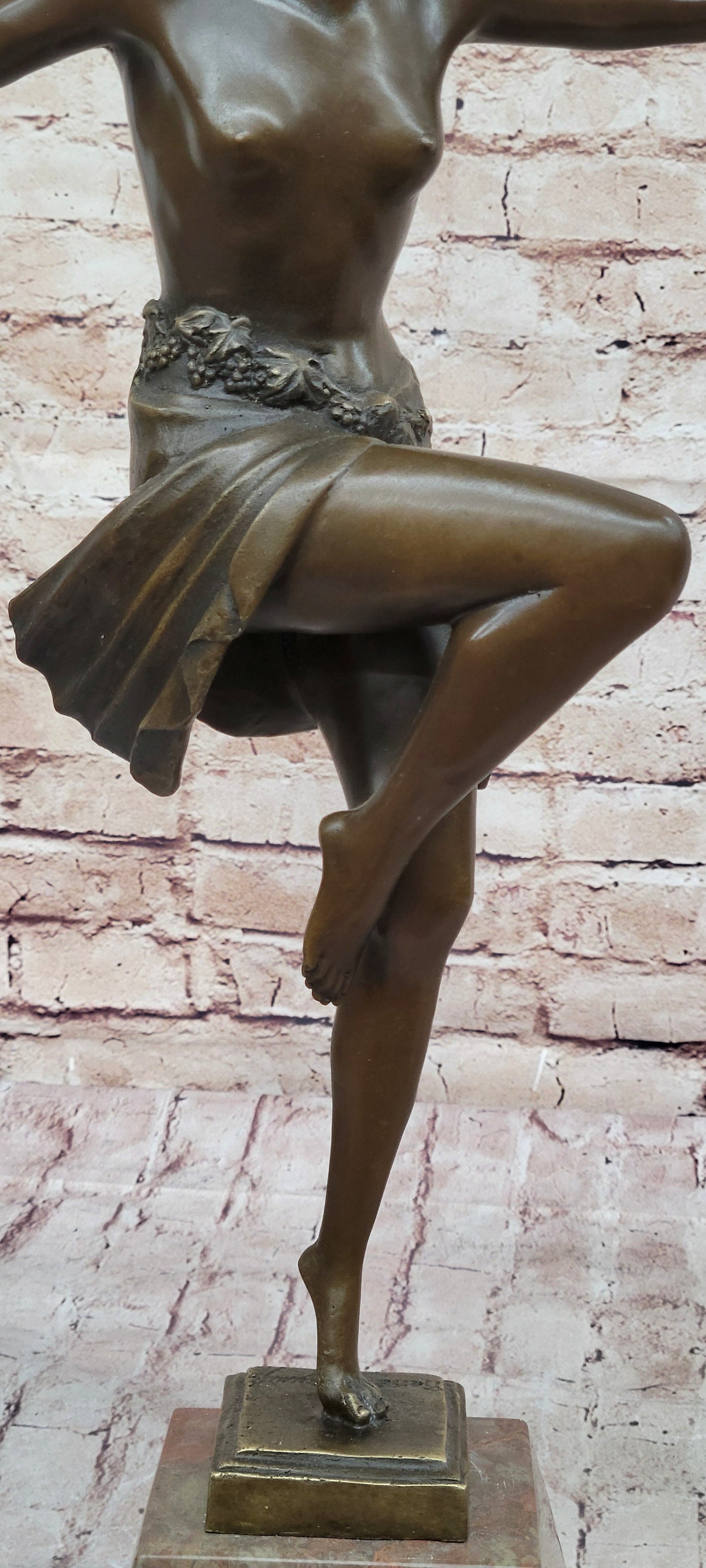Dancer of Thyrsus by Pierre Le Faguays - Art Deco Bronze