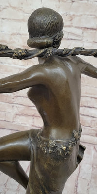 Dancer of Thyrsus by Pierre Le Faguays - Art Deco Bronze