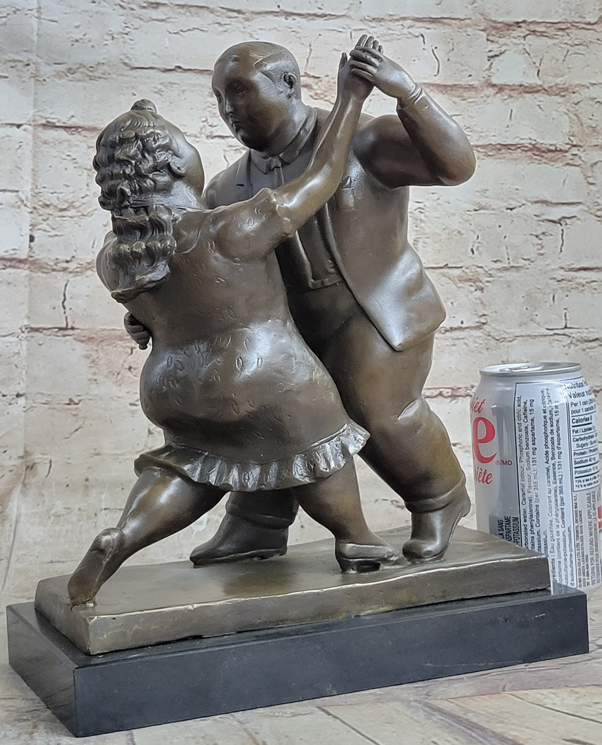 Botero Bronze Sculpture Dancing Couple Art Figure