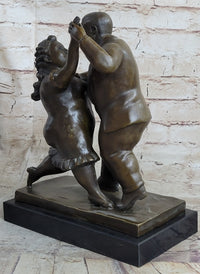 Botero Bronze Sculpture Dancing Couple Art Figure