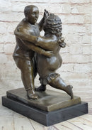 Botero Bronze Sculpture Dancing Couple Art Figure