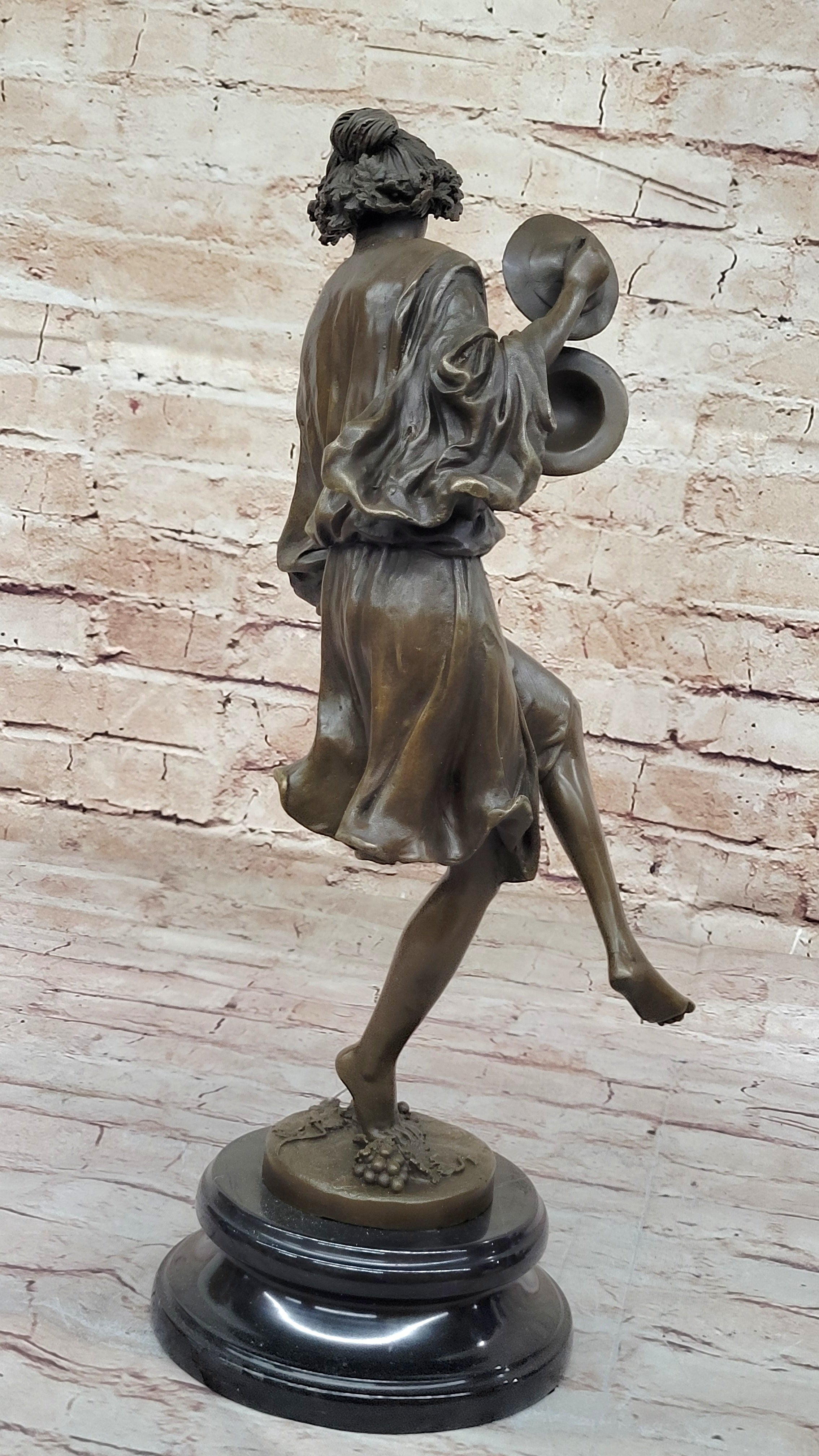 Classical Greek Dancer w/ Cymbals - Dionysus Grape Vine Cult