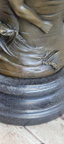 Bronze Art Nouveau Vase by Moreau with Satyr and Nymphs