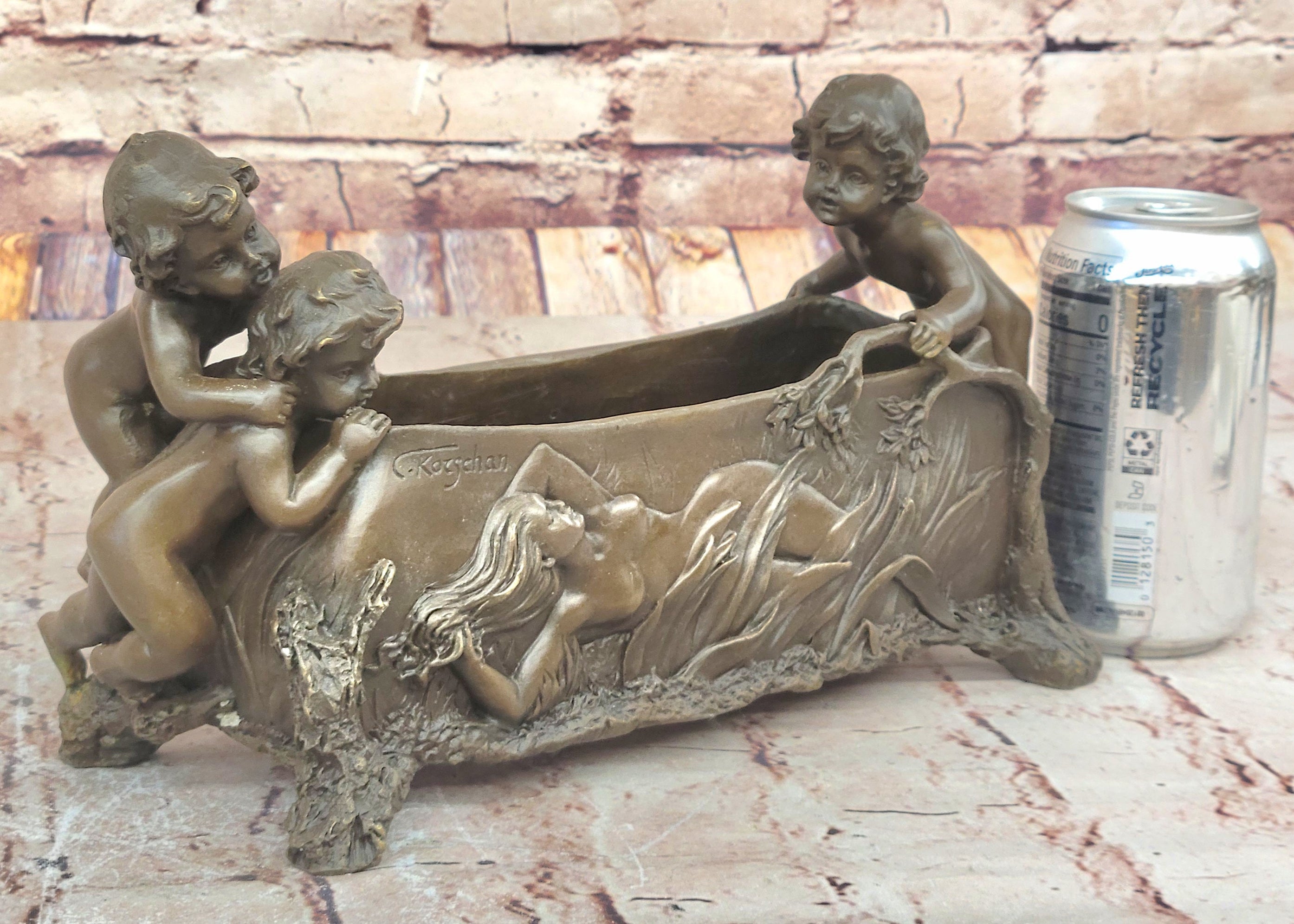 C. Korschann Bronze Planter – Cherubs and Nymphs Art Nouveau