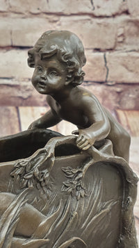 C. Korschann Bronze Planter – Cherubs and Nymphs Art Nouveau