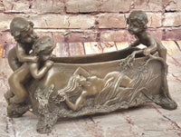 C. Korschann Bronze Planter – Cherubs and Nymphs Art Nouveau