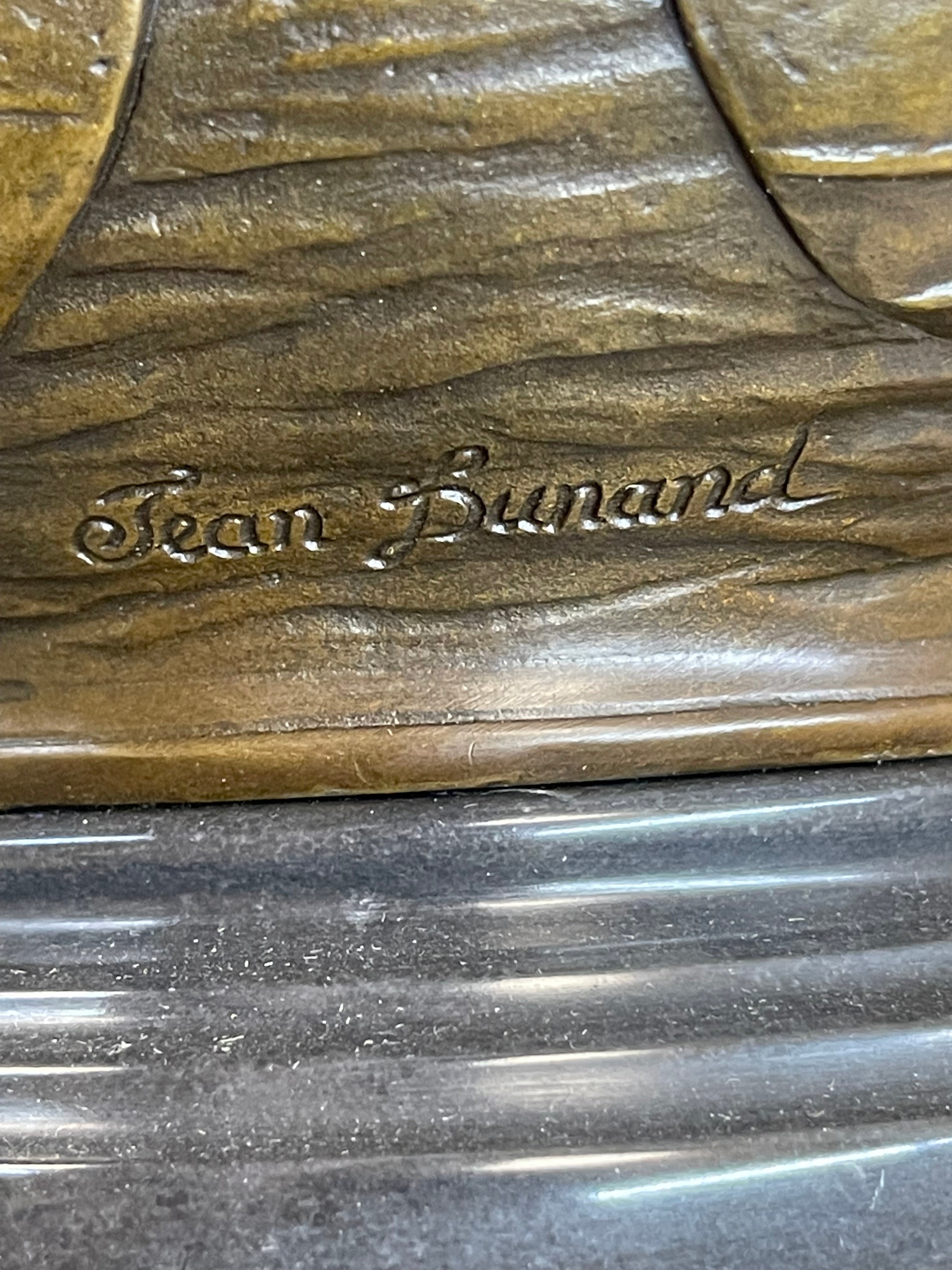 Bronze Vase w/ Frogs on Lilly Pads Signed Jean Bunand
