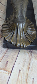 Signed Milo Art Lost Wax Sitting Dancer Bronze Sculpture